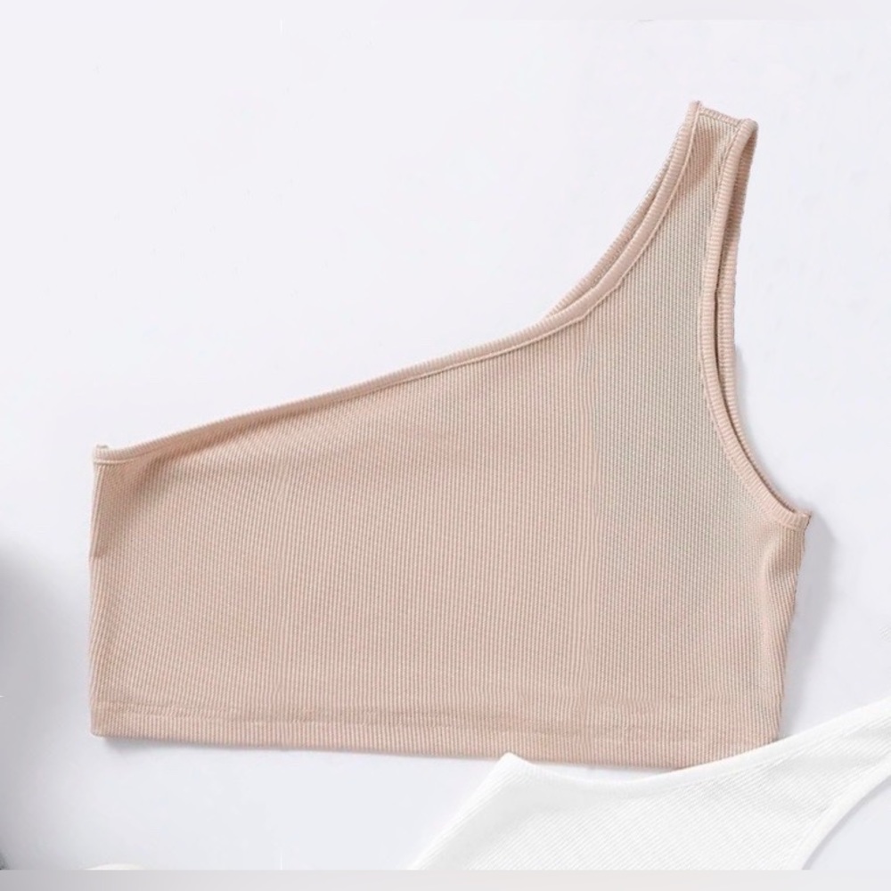 Asymmetric Shoulder Crop Top
